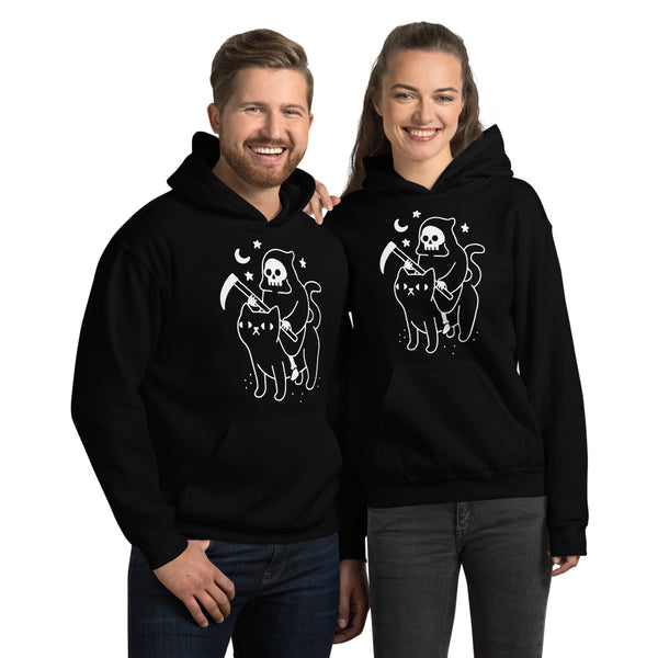 Death Rides A Black Cat Unisex Hoodie