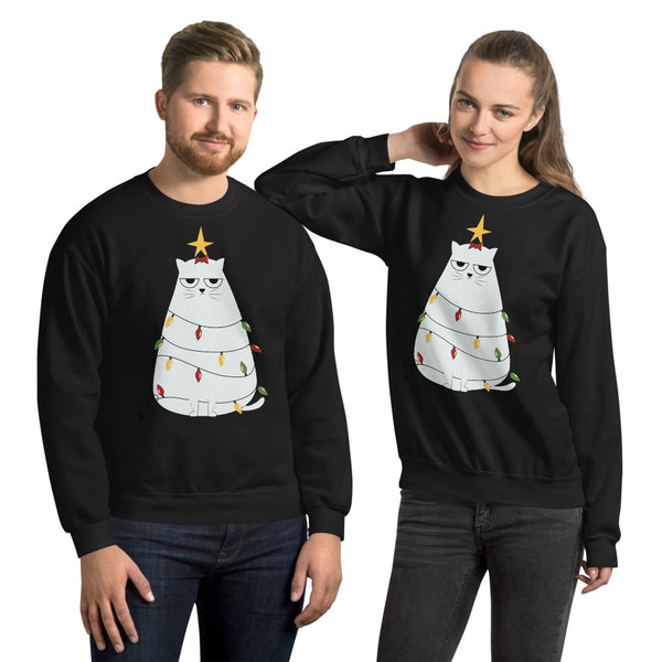 Christmas Tree Meow Unisex Sweatshirt