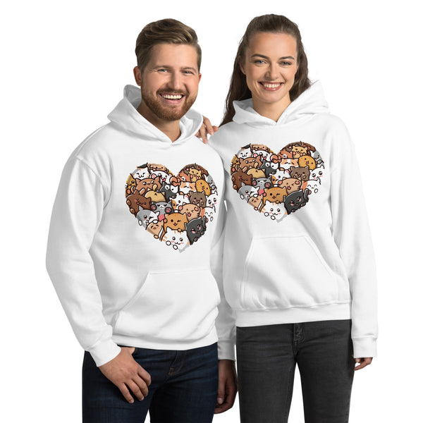 Cats Heart Unisex Hoodie