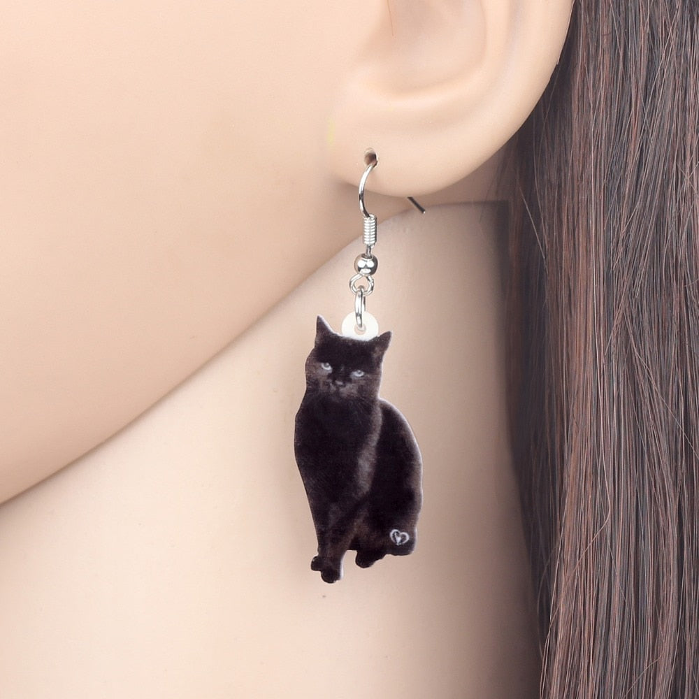 Cute hot sale black earrings