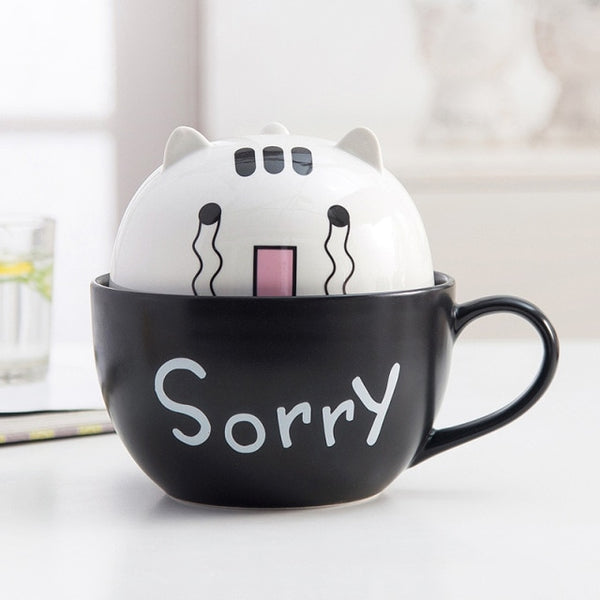 Cute Cat Ceramic Ramen Bowl