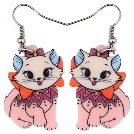Acrylic Cute Cat Kitten Earrings