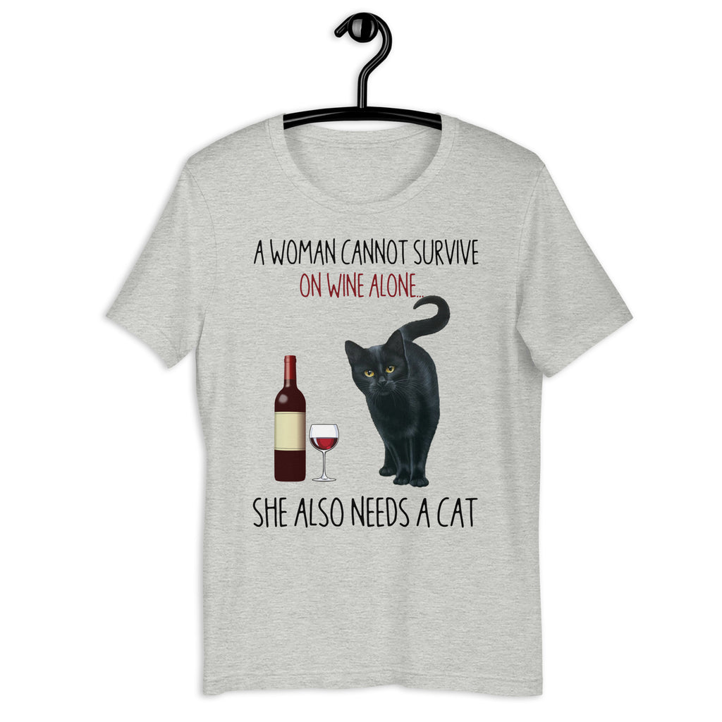 Cat and Wine Unisex T-shirt