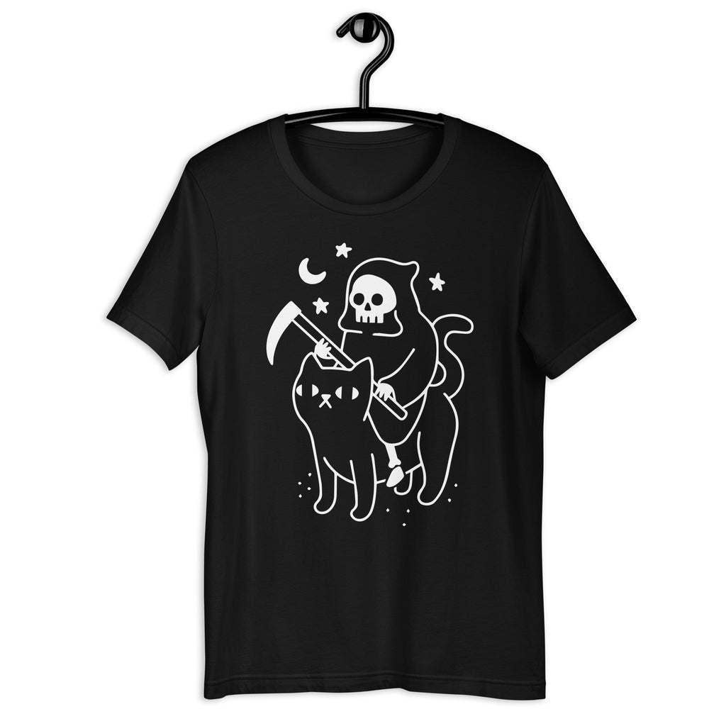 Death Rides A Black Cat Unisex T-shirt
