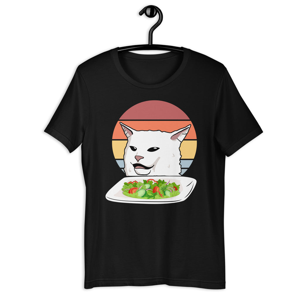 Cat Eating Salad Meme Unisex T-shirt