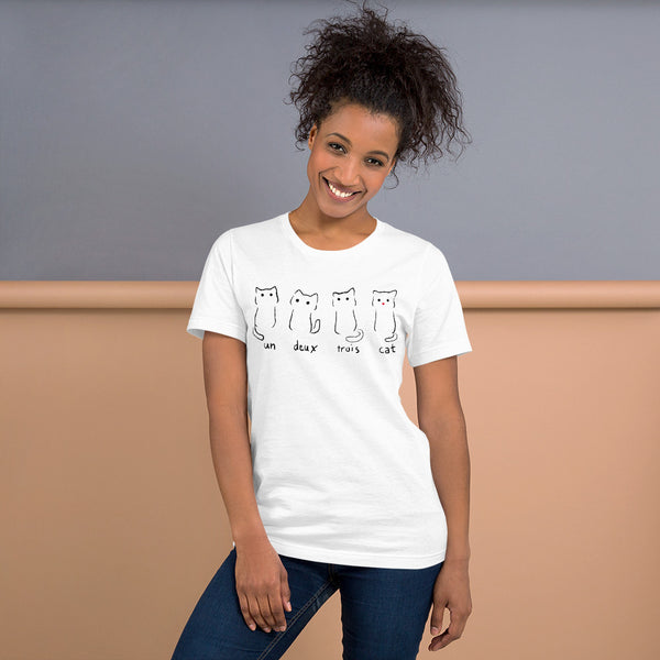 Un Deux Trois Cat Unisex T-shirt